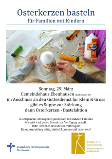 Plakat Osterkerzen basteln