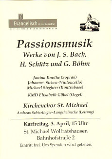 Plakat Passionsmusik