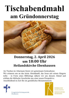 Plakat Tischabendmahl