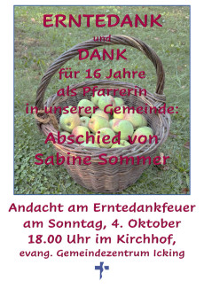 Ernetdankfeuer und Abschied Sabine Sommer
