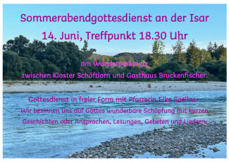 Sommerabendgottesdienst an der Isar
