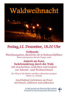 Plakat Waldweihnacht Hohenschäftlarn